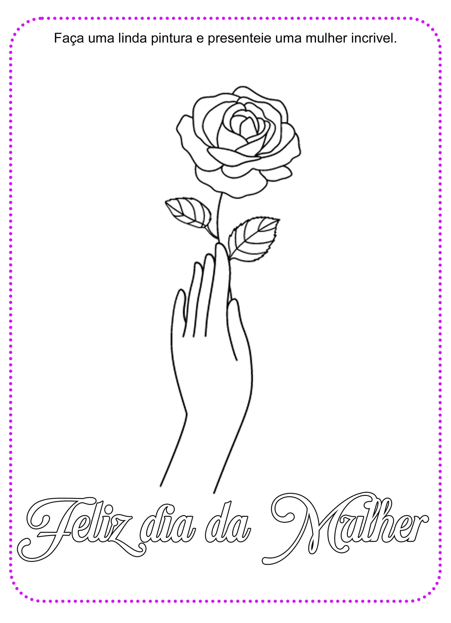 Atividades de Colorir para o Dia da Mulher | Cantinho do EVA