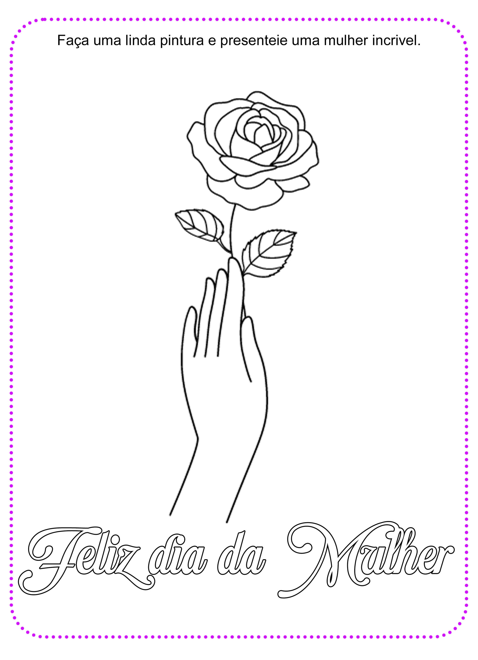 Atividades de Colorir para o Dia da Mulher | Cantinho do EVA