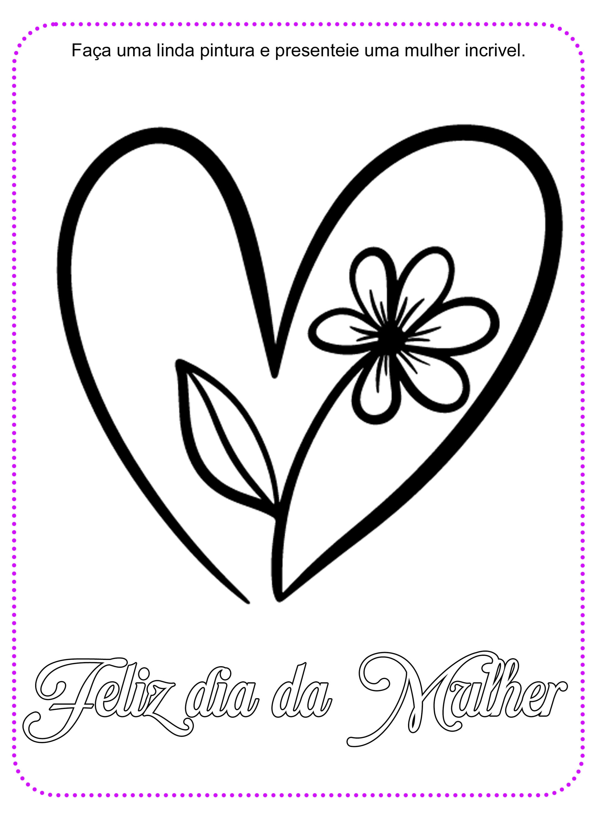 Atividades de Colorir para o Dia da Mulher | Cantinho do EVA