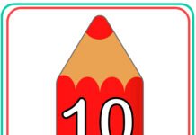 Cartaz dos Números de 0 a 10 Modelo Lápis Cartaz dos Números de 0 a 10 Modelo Lápis