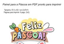 Painel para a Páscoa em PDF pronto para imprimir Painel para a Páscoa