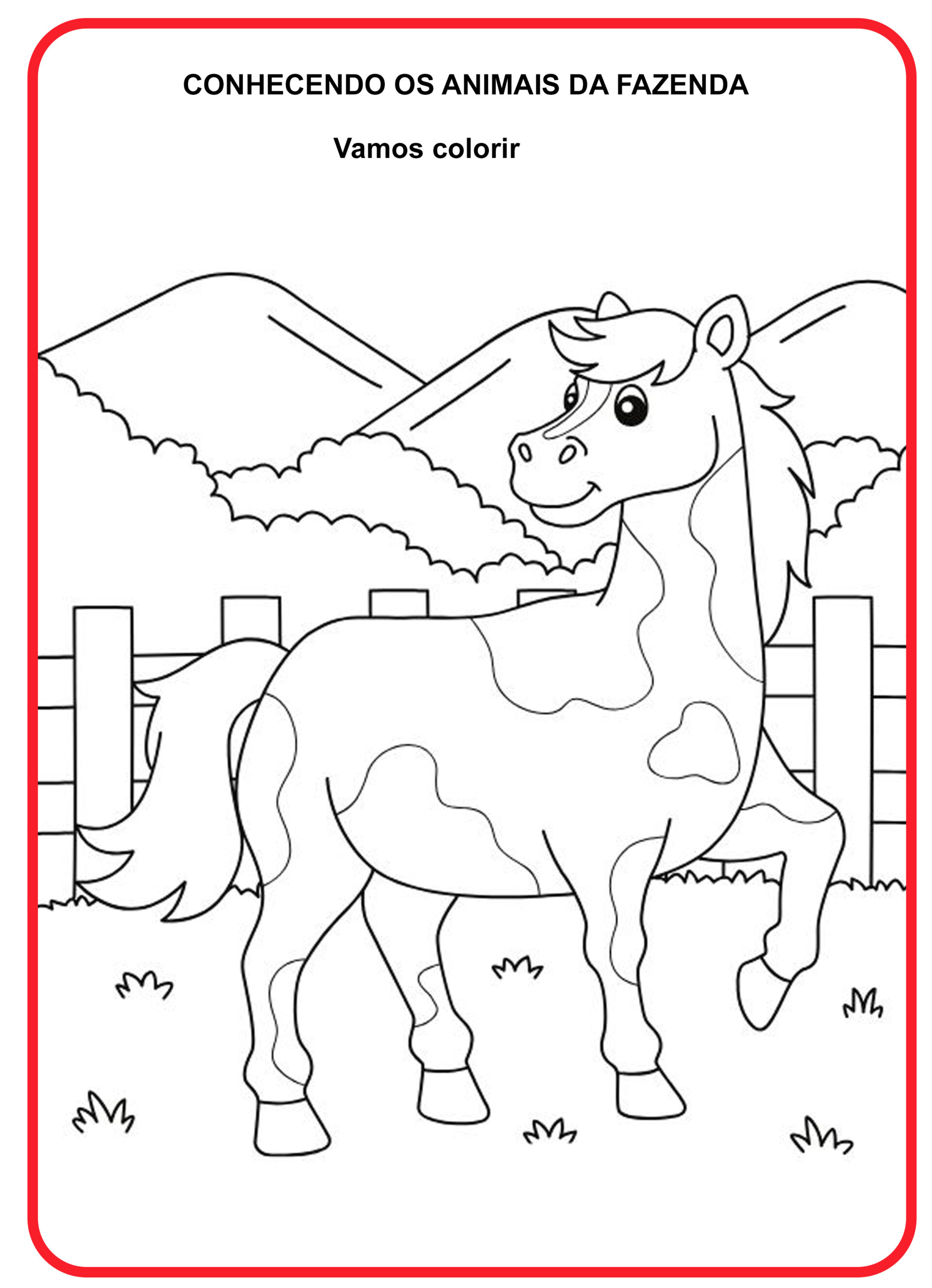 10 Desenhos de animais da fazenda para colorir | Cantinho do EVA