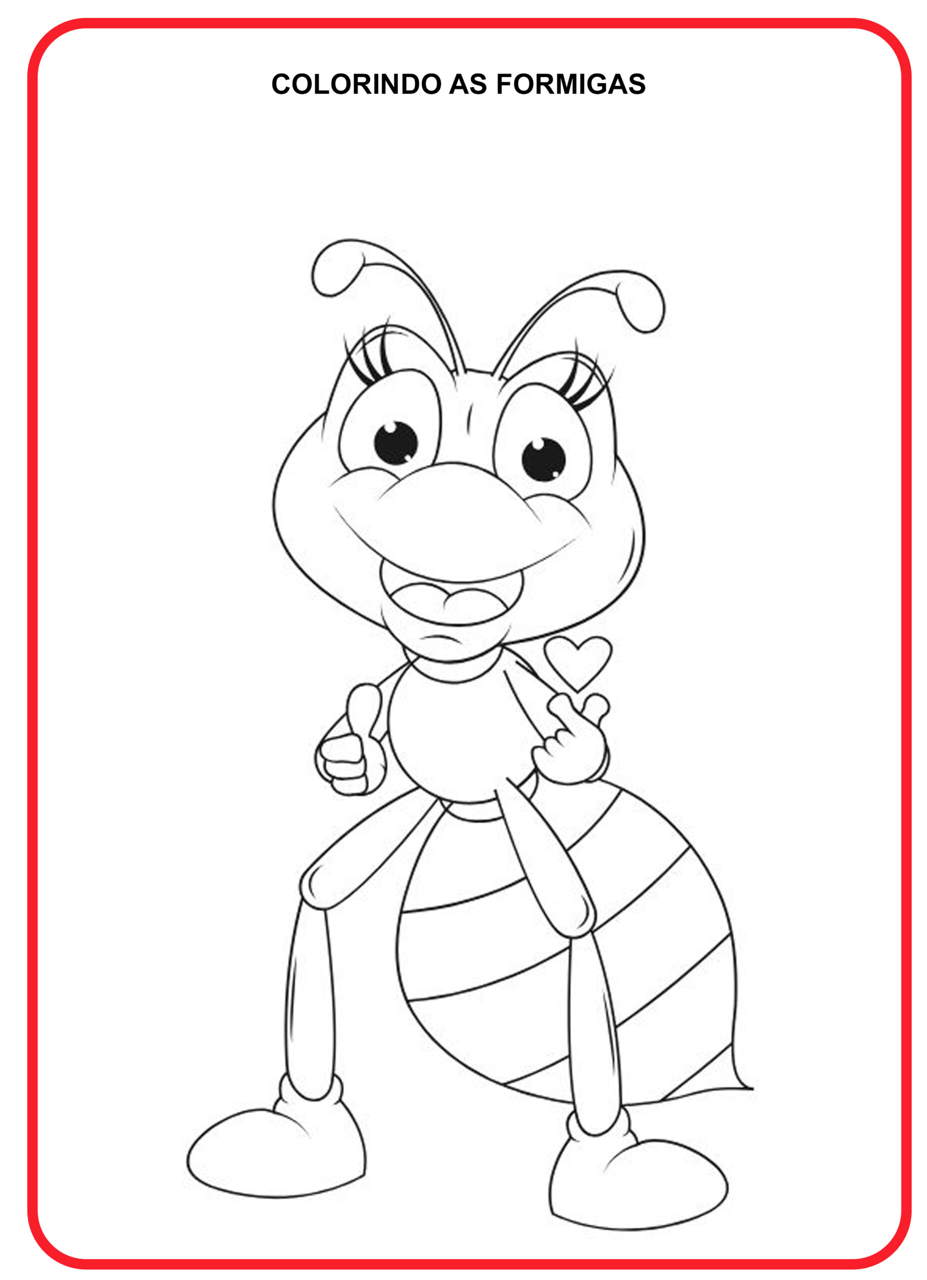 Desenhos de Formigas para Colorir