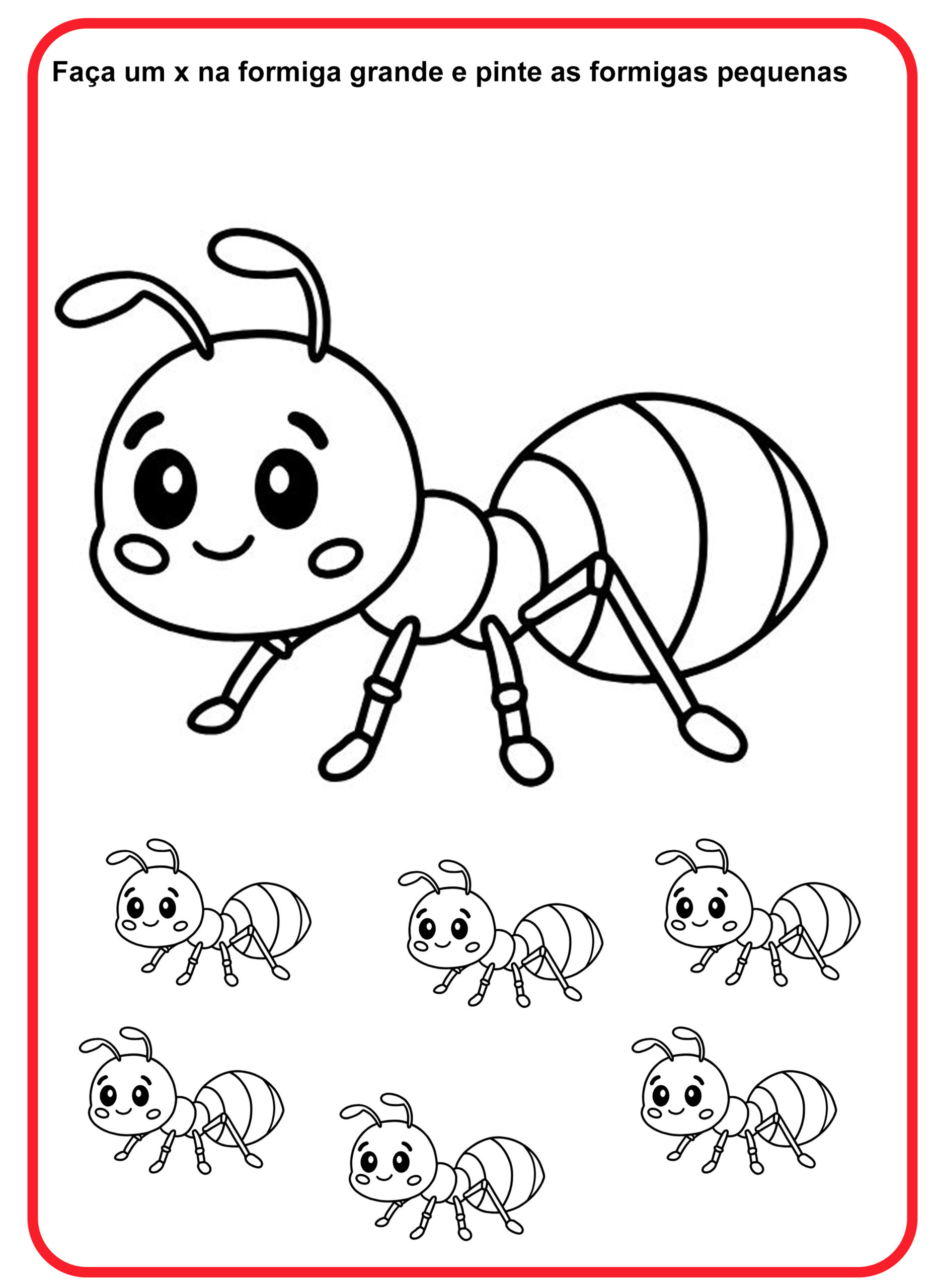 Desenhos de Formigas para Colorir