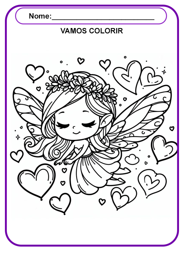 Desenhos para colorir de fadas
