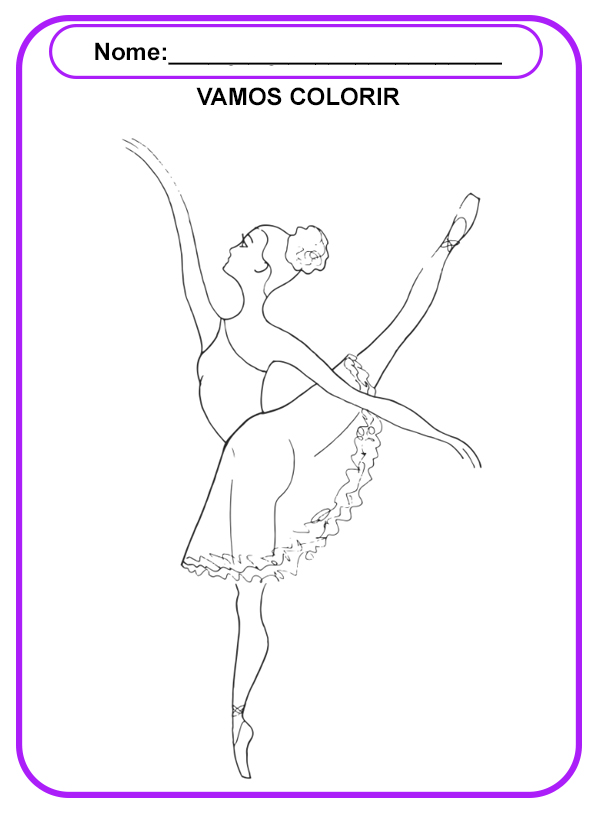 desenhos de bailarinas para colorir