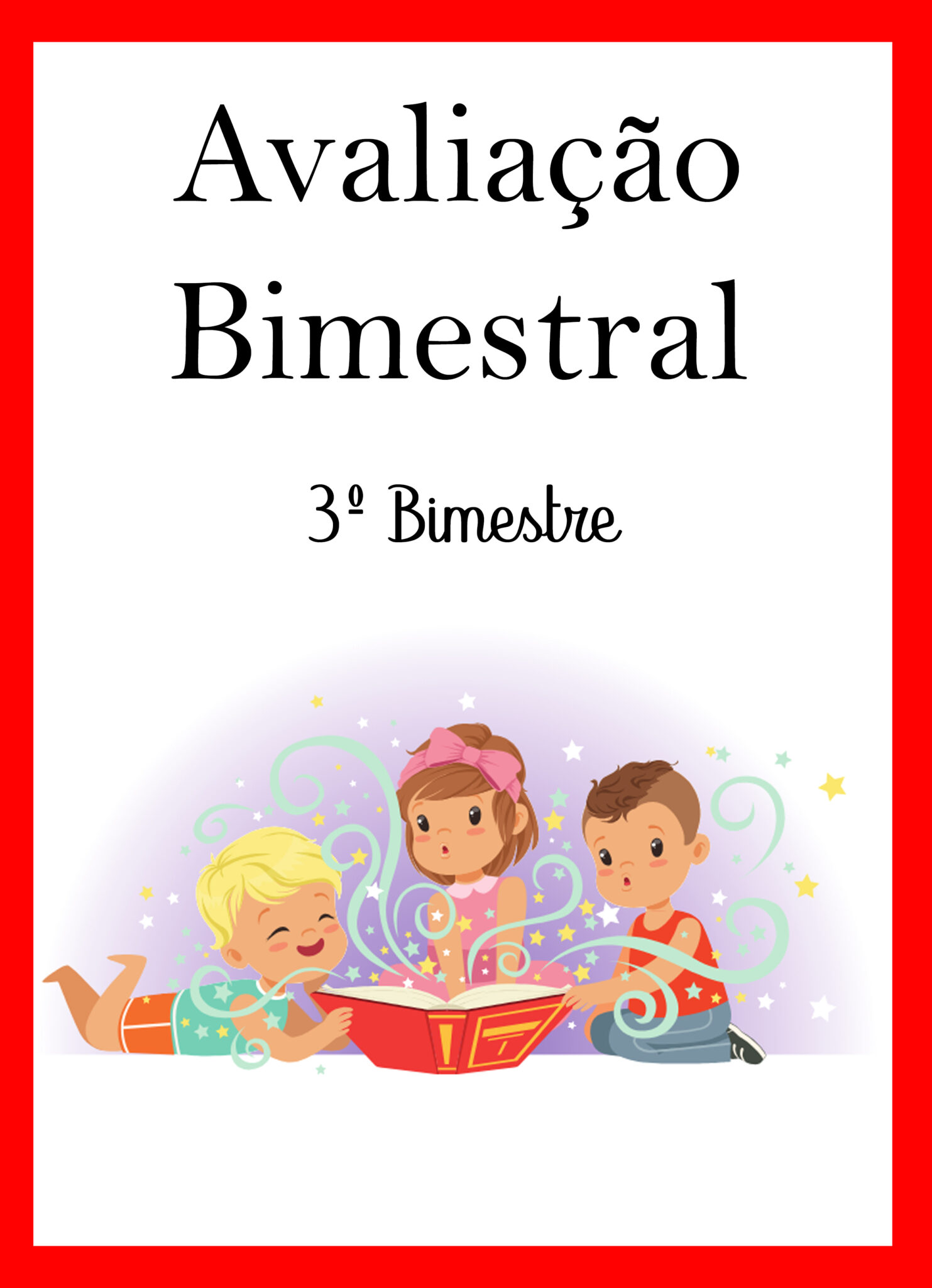 Capas para Avaliação Bimestral prontas para imprimir | Cantinho do EVA