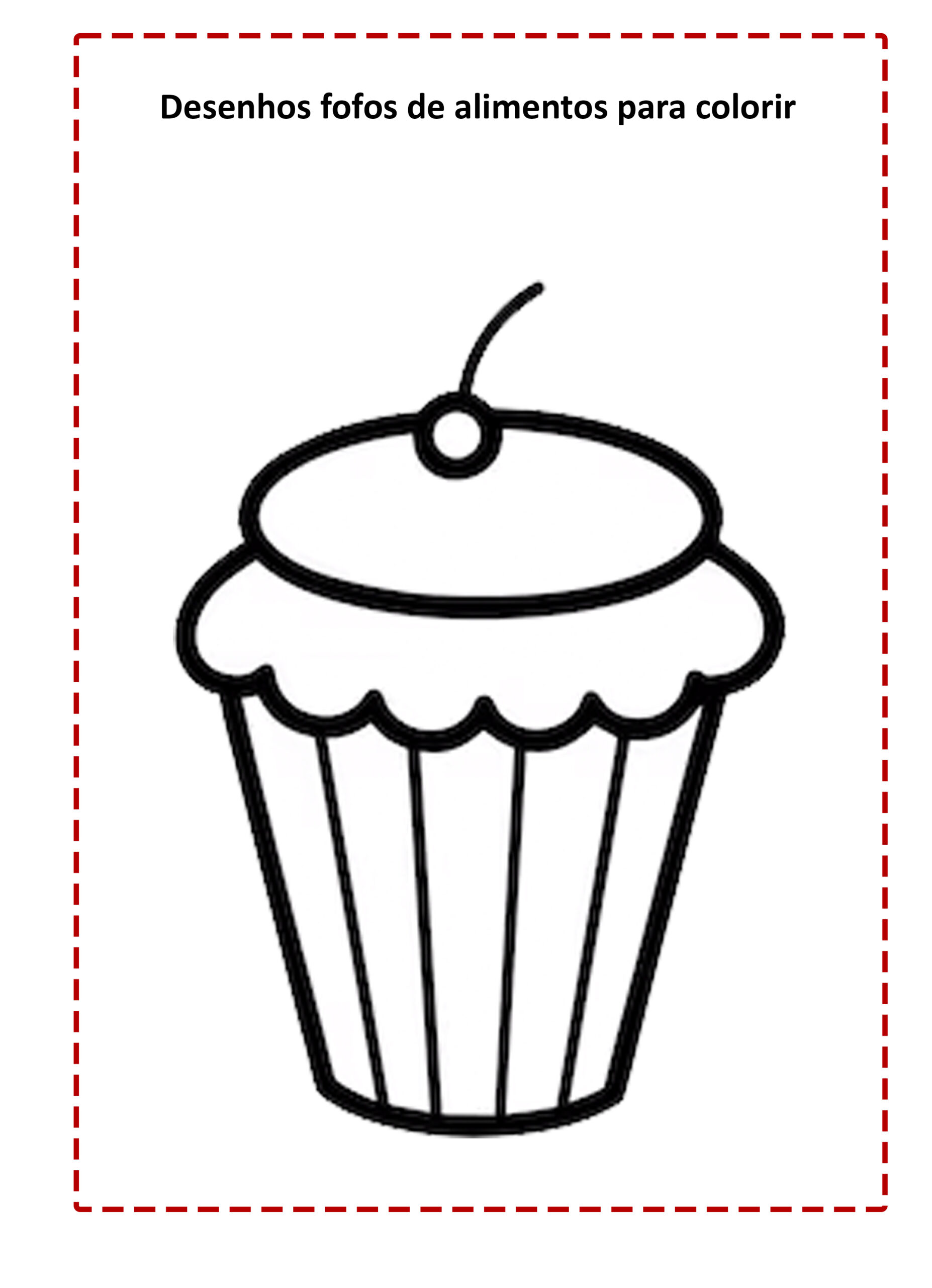 Desenhos para colorir de alimentos fofinhos
