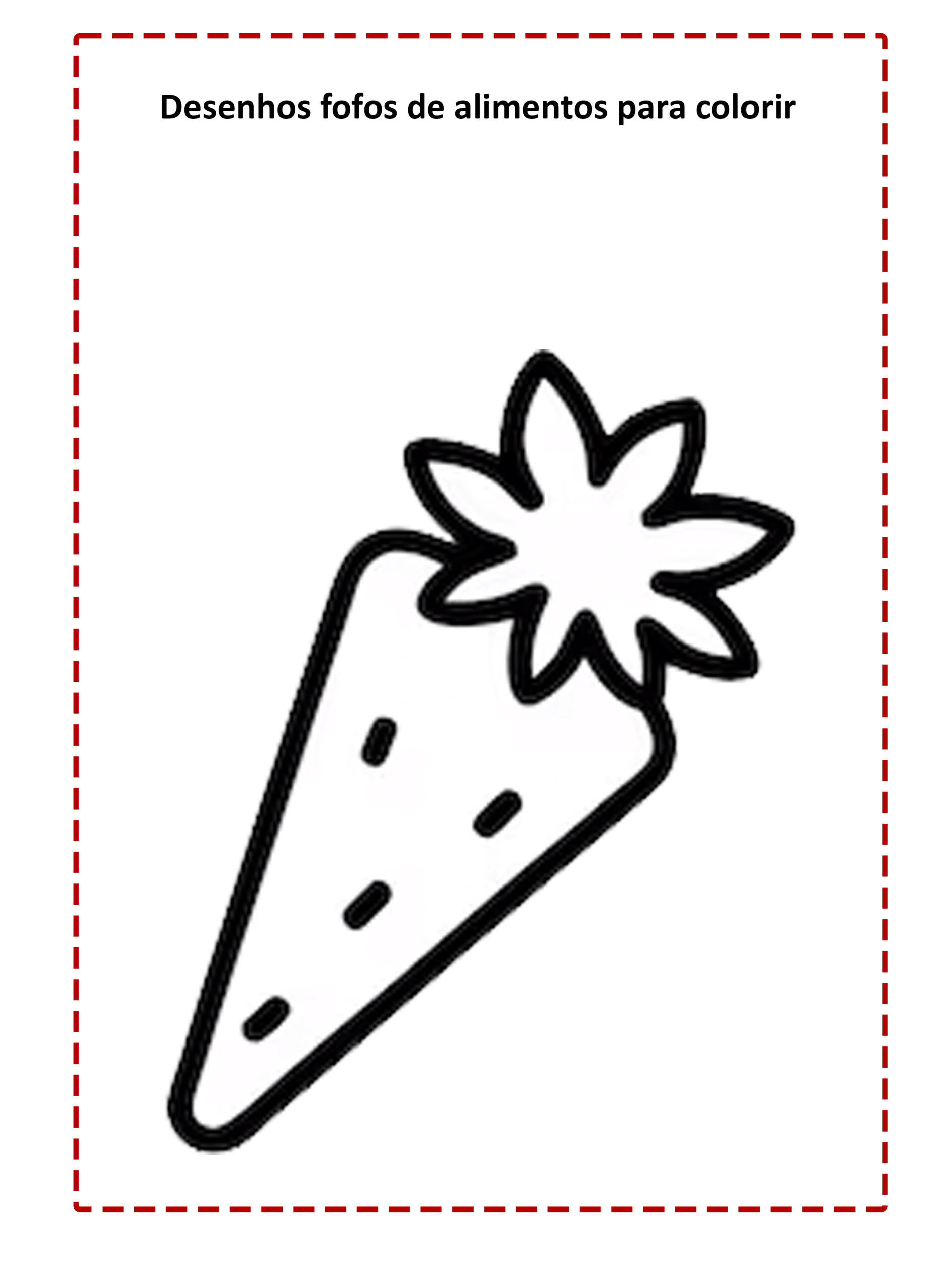 Desenhos para colorir de alimentos fofinhos