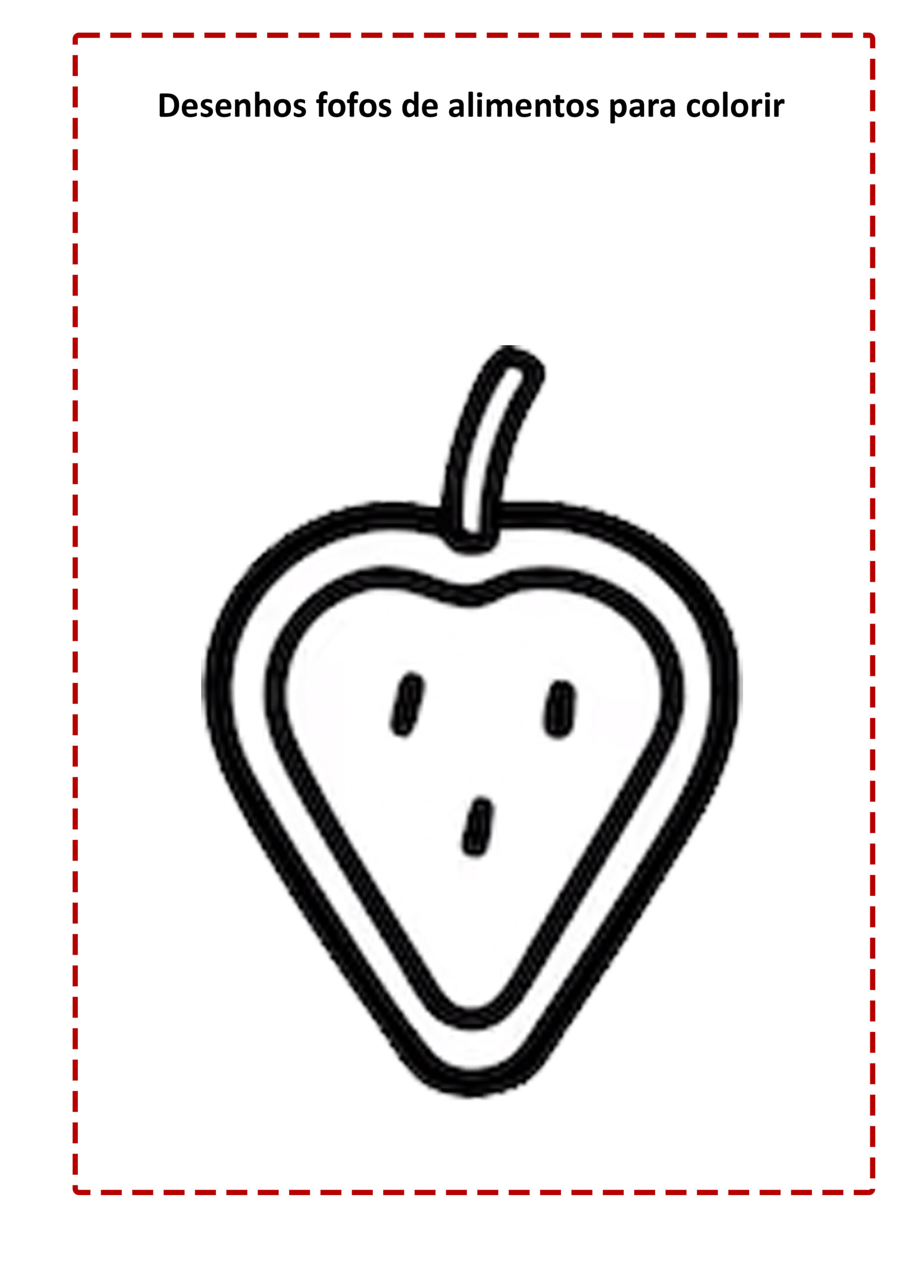 Desenhos para colorir de alimentos fofinhos