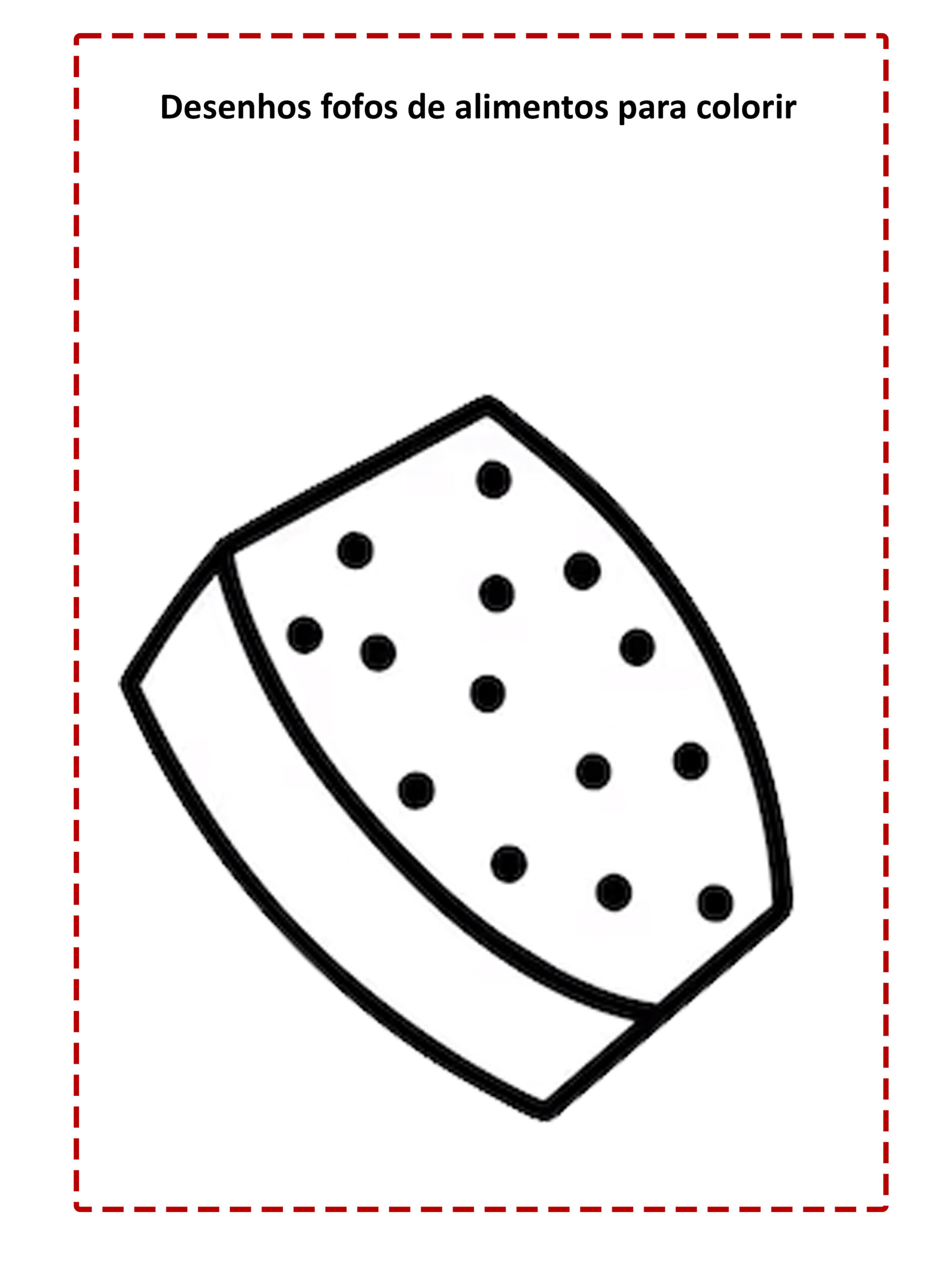 Desenhos para colorir de alimentos fofinhos