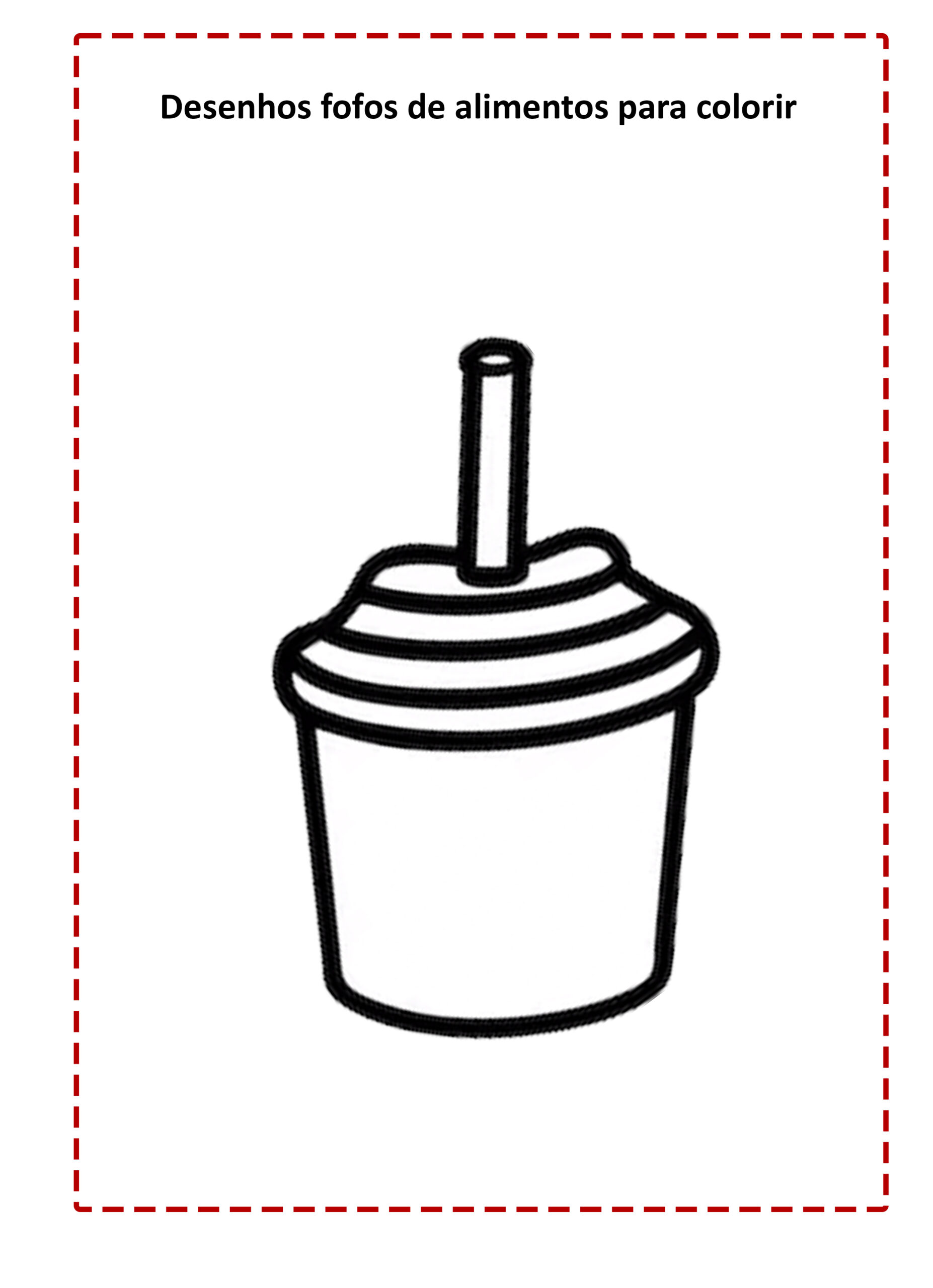 Desenhos para colorir de alimentos fofinhos