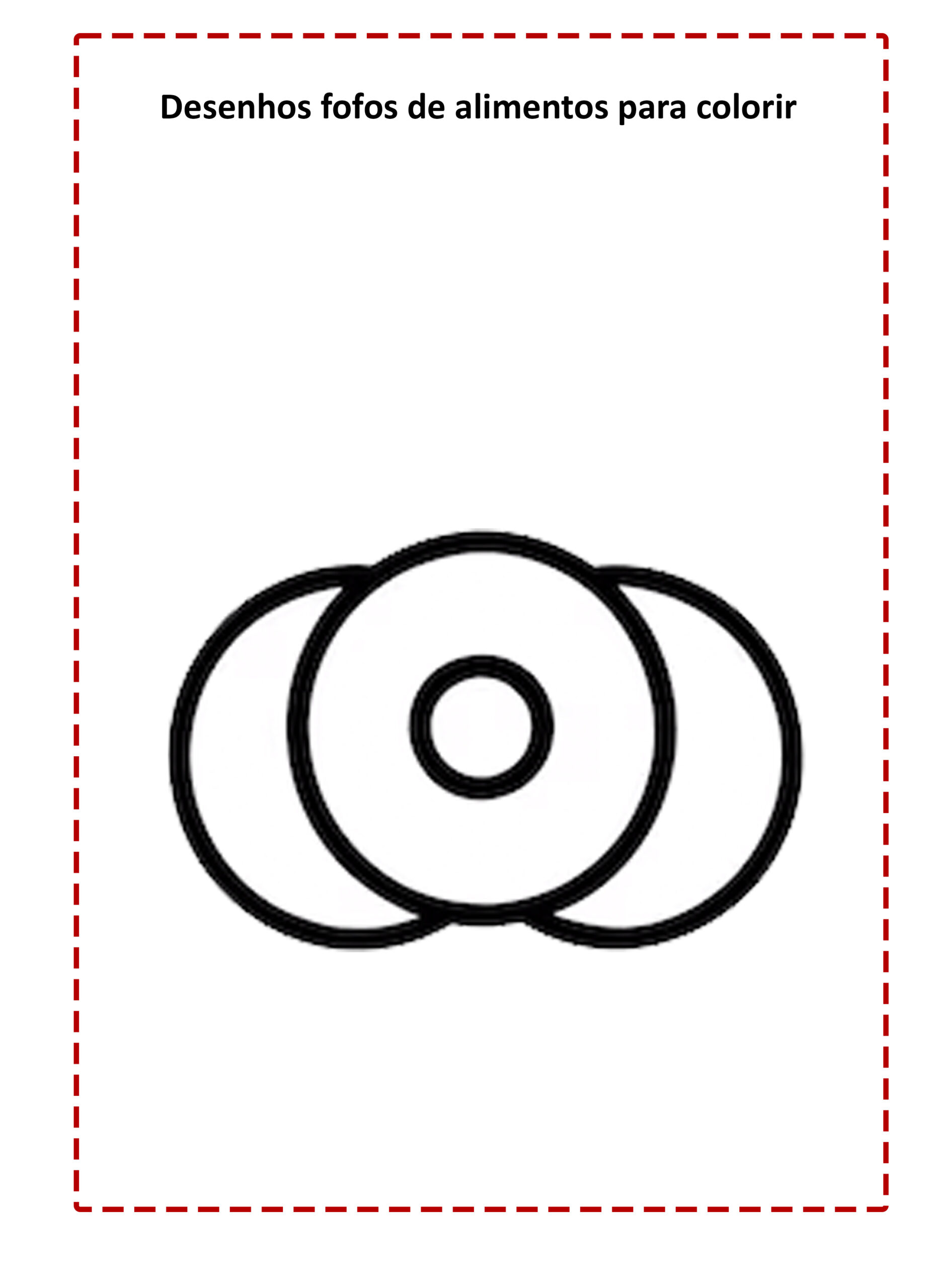 Desenhos para colorir de alimentos fofinhos