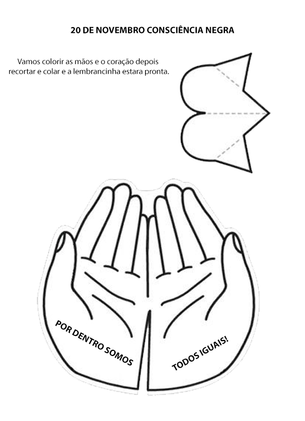 Atividade de Consciência Negra para colorir