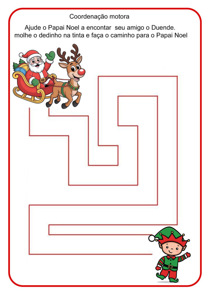 Atividades Natalinas de Coordenação Motora Fina