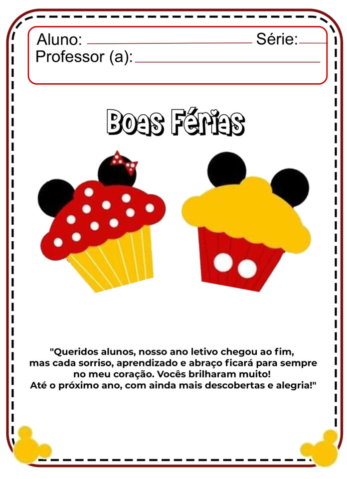 Capa e Alça para Envelope – Tema Minnie e Mickey Capa e Alça para Envelope – Tema Minnie e Mickey