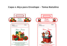 Capa e Alça para Envelope – Tema Natalino