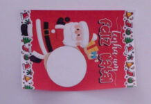 Cartão para Natal com bombom Cartão para Natal com bombom