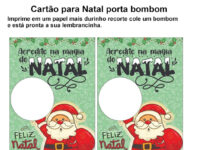 Cartão para o Natal com Bombom Cartão para o Natal com Bombom