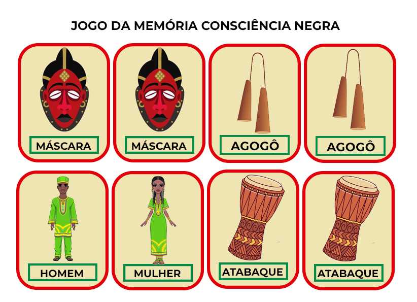 Jogo da Memória Consciência Negra
