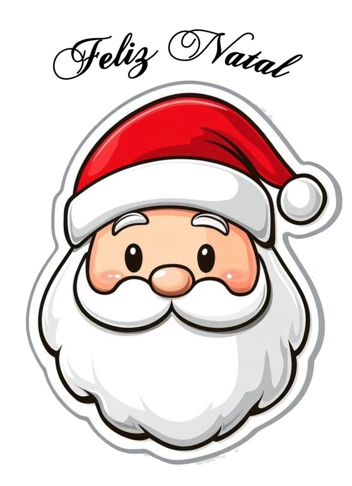 Painel de Natal em PDF pronto para imprimir - Papai Noel