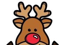 Painel de Natal em PDF pronto para imprimir – Rena Painel de Natal em PDF pronto para imprimir - Rena