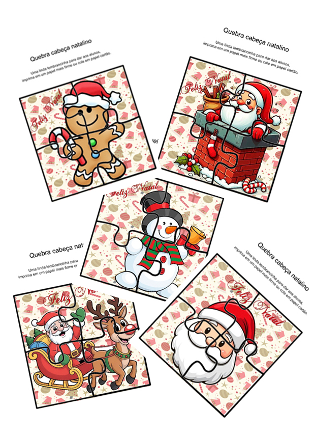 Quebra-cabeça Natalino (6) Quebra-cabeça Natalino