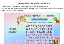Lembrancinha Caça-Palavras Volta às Aulas Lembrancinha Caça-Palavras Volta às Aulas