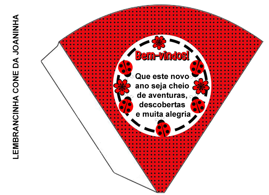 Lembrancinha Volta às Aulas – Cone Joaninha