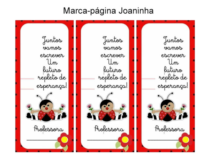 Marca-Página Joaninha - Volta às Aulas