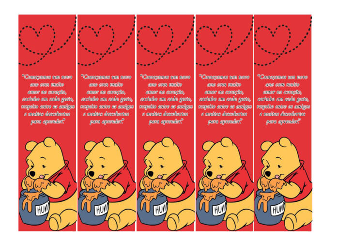 Marca-página do Ursinho Pooh