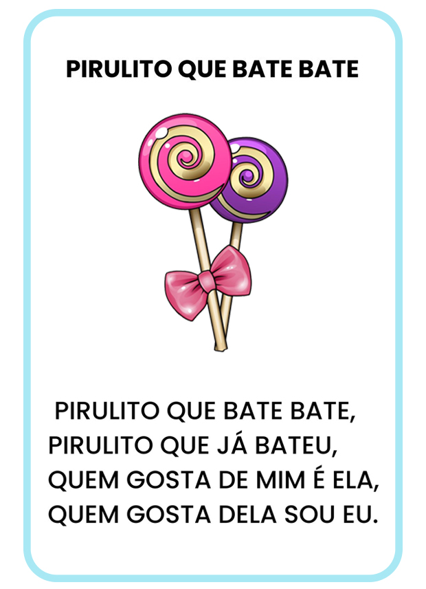 Atividades da música “Pirulito que bate bate”