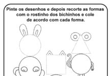 Atividades das Formas Geométricas com pintura e recorte Atividades das Formas Geométricas com pintura e recorte