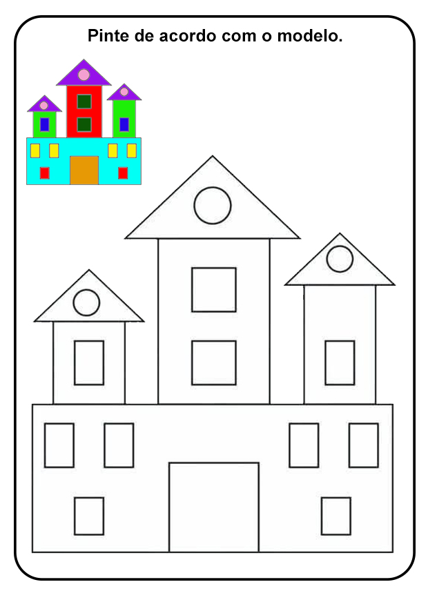 Atividades para Colorir das Formas Geométricas