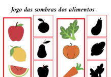 Jogo das Sombras – frutas e legumes Jogo das Sombras - frutas e legumes