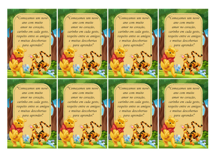 Lembrancinha Volta às Aulas Pooh com doces