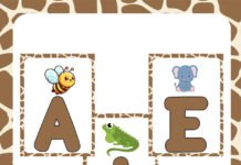 Vogais para imprimir – tema safari Vogais para imprimir – tema safari