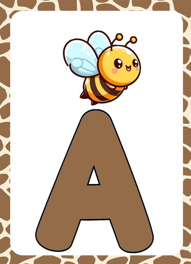 Vogais para imprimir – tema safari