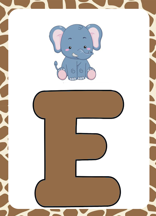 Vogais para imprimir – tema safari