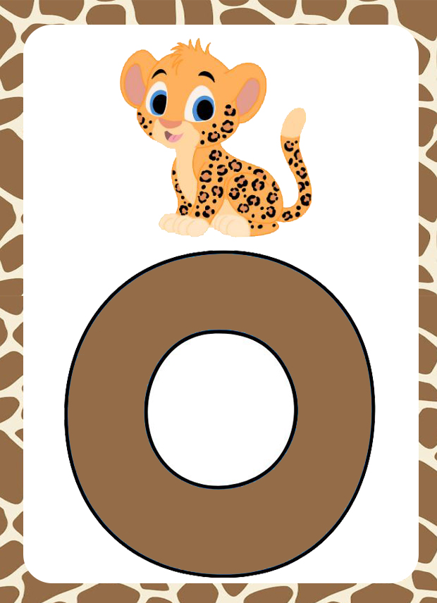 Vogais para imprimir – tema safari