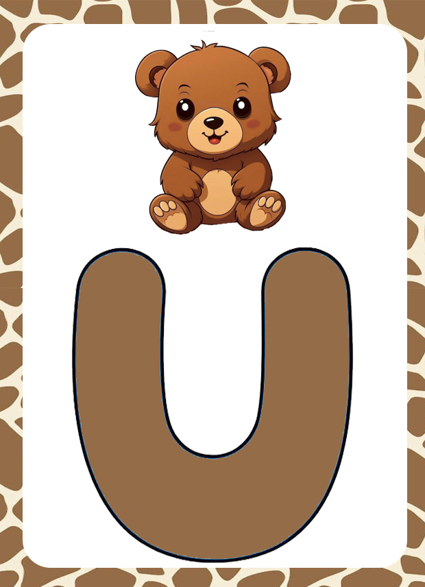 Vogais para imprimir – tema safari