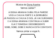 Atividade Vogal A com a música da Dona Aranha Atividade Vogal A com a música da Dona Aranha