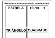 Atividade das formas geométricas para recortar e colar Atividade das formas geométricas para recortar e colar
