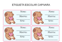 Etiquetas Escolares de Capivara para Imprimir Etiquetas Escolares de Capivara para Imprimir
