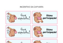 Incentivo Escolar da Capivara para Imprimir Incentivo Escolar da Capivara para Imprimir