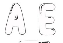 Molde das vogais maiúsculas para imprimir Molde das vogais maiúsculas para imprimir