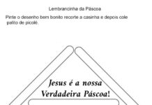 Atividade de Páscoa Cristã – casinha palito de picolé Atividade de Páscoa Cristã - casinha palito de picolé