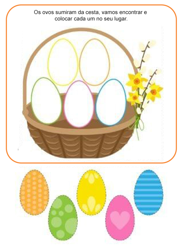 Atividade de Páscoa - recorte os ovos