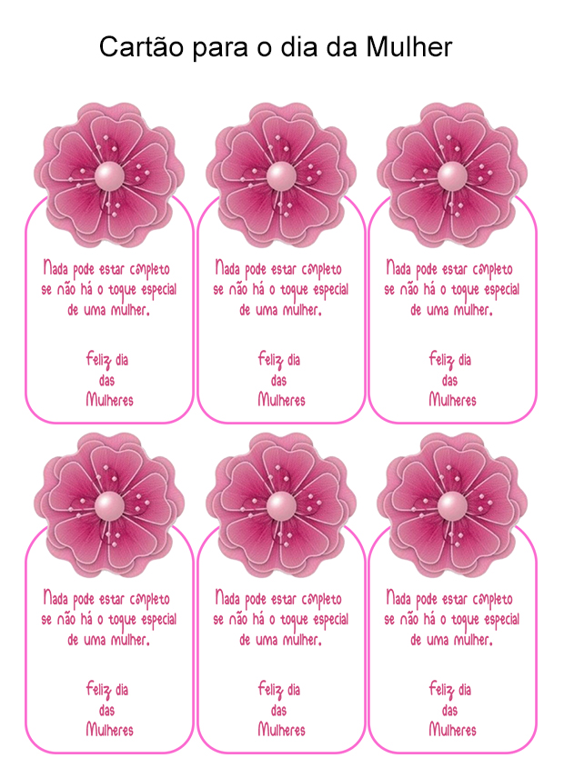 Cartão para o Dia da Mulher