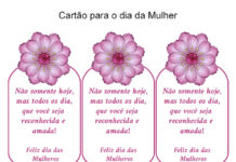 Cartão para o Dia da Mulher Cartão para o Dia da Mulher